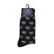 Wholesale - 1pk SUPERMAN CLASSIC BLACK SOCKS SIZE 10-13 C/P 60, UPC: 193159122102